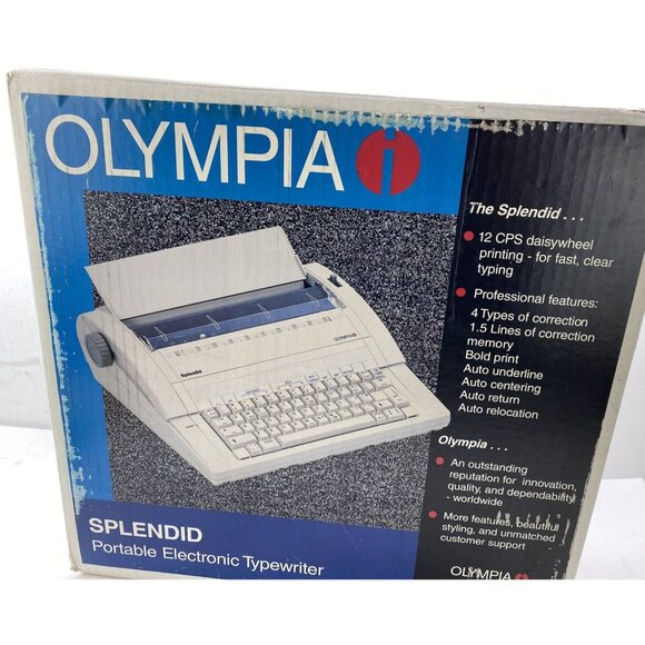 Olympia Splendid NA1HH memory correct typewriter in original box with manual - Picture 13 of 16